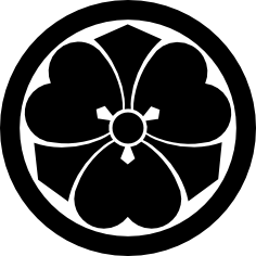 Black and white emblem of Muso Jikiden Eishin Ryu